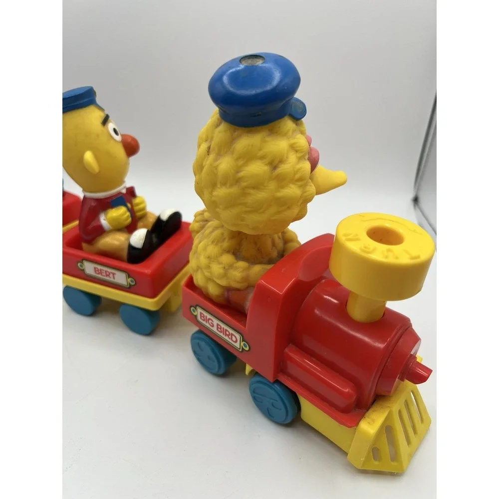 Vintage Tyco Sesame Street‎ Toy Train Big Bird Bert Cookie Monster Wind Up